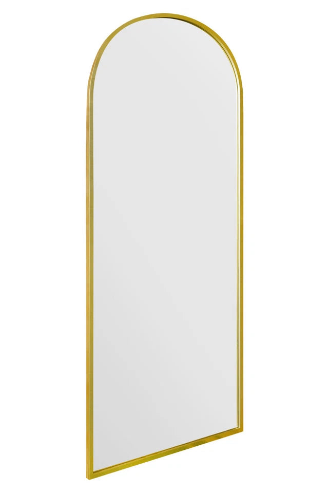 The Arcus New Extra Large Gold Framed Arched Mirror - 71" X 24" 180 x 60cm