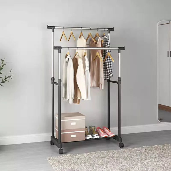 Metal Clothes Rail Storage Garment Shelf Hanging Display Stand Rack