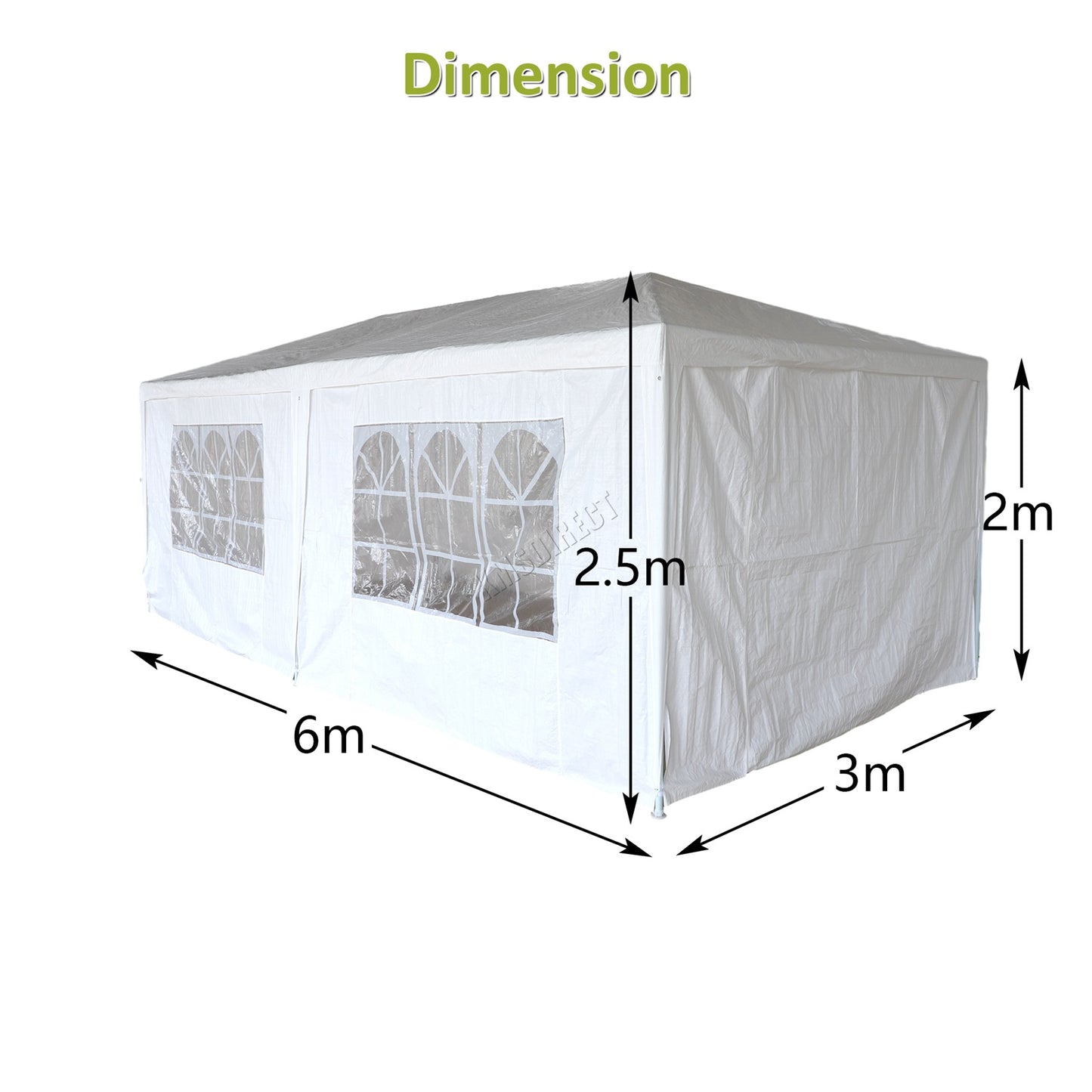 3x6m Garden PE Gazebo Party Wedding Camping