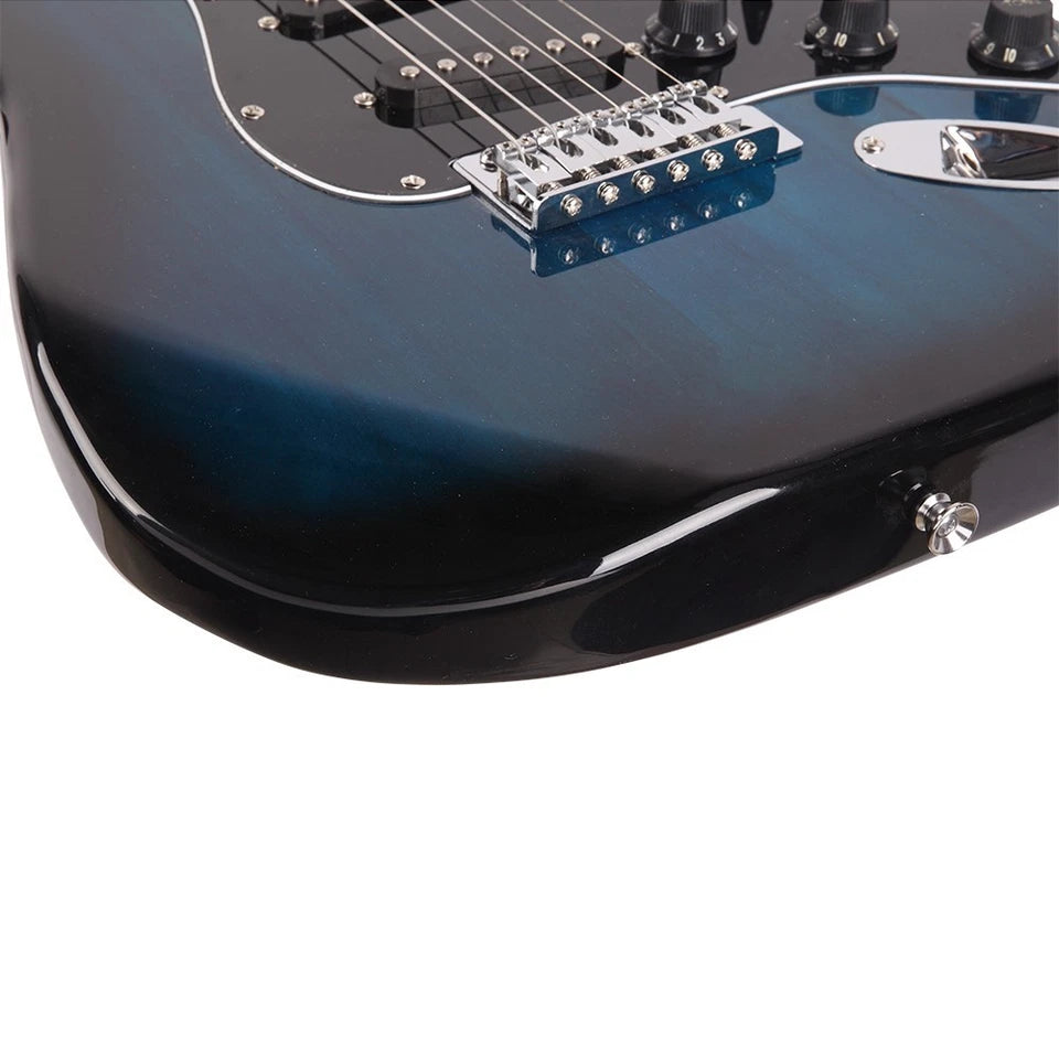 Glarry GST Electric Guitar W/ Pickguard 3 Single Pickup Bag Strap Wire Plectrum