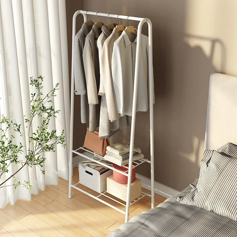 Metal Clothes Rail Hanging Rack Garment Display Stand Storage Shelf