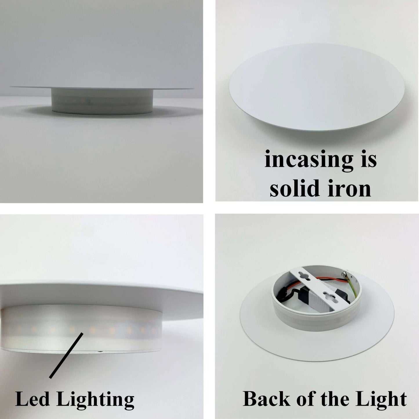 Modern White Metal Circle Round Led Wall Light 7W / 10W