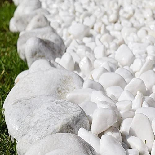 Decorative MARBLE EXTRA WHITE Stones / Pebbles HOME & GARDEN AQUARIUM 20-70 mm