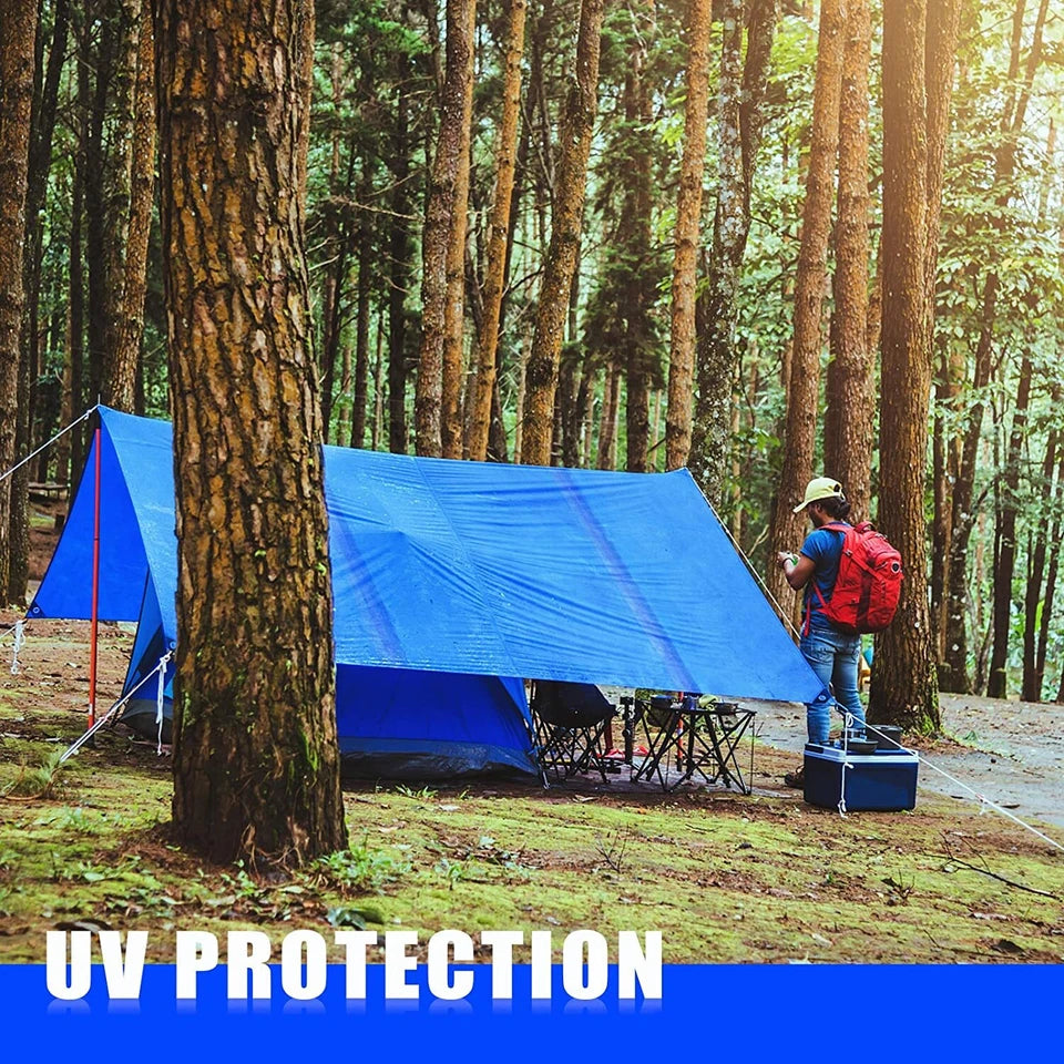 Heavy Duty Blue Tarpaulin Regular Waterproof Cover Tarp Ground Sheet All Sizes