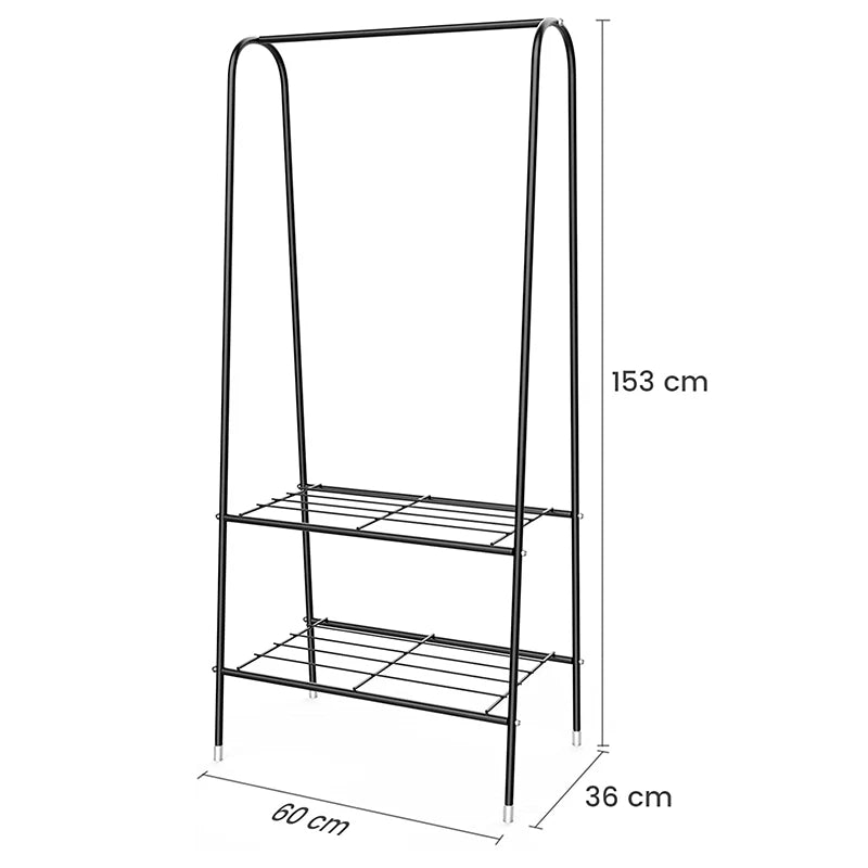 Metal Clothes Rail Hanging Rack Garment Display Stand Storage Shelf