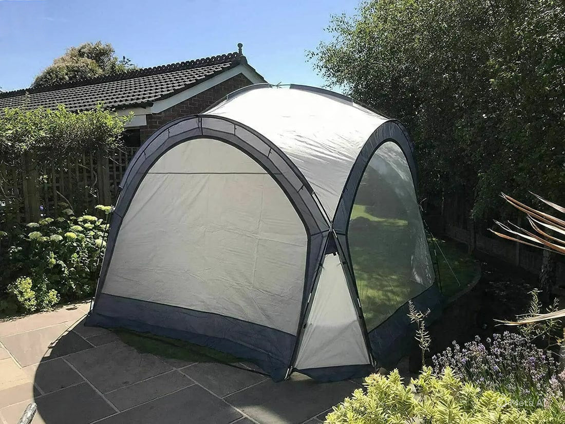 3.5x3.5m Garden Gazebo Dome Shelter Party Tent 4 Mesh Walls 2 Sun Shade Walls
