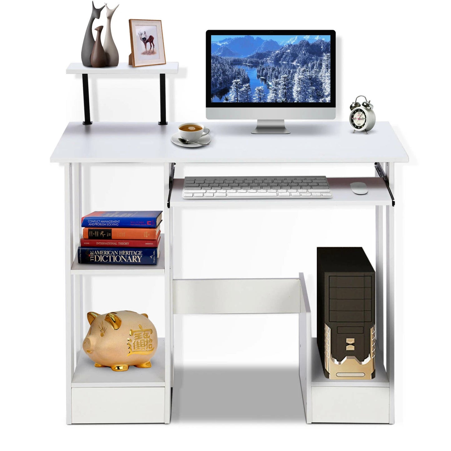 Computer Desk Laptop Pc Study Table Home Office Desk Furniture Shelf Workstation