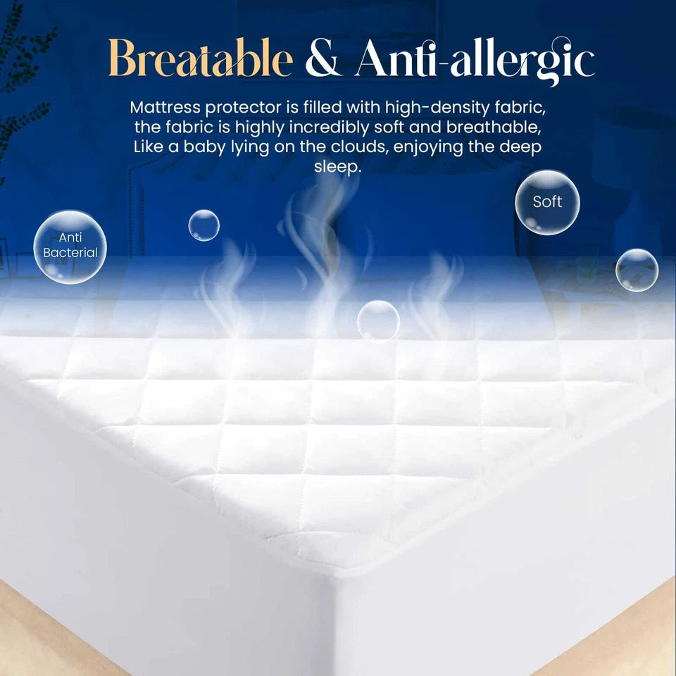 Extra Deep Quilted Water proof Mattress Protector Fitted Bed Cover
