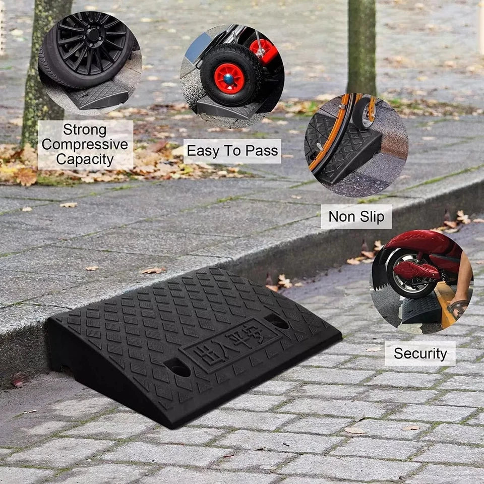 2pcs 50cm Heavy Duty Kerb Door Ramps Wheelchair Mobility Scooter Access Ramp