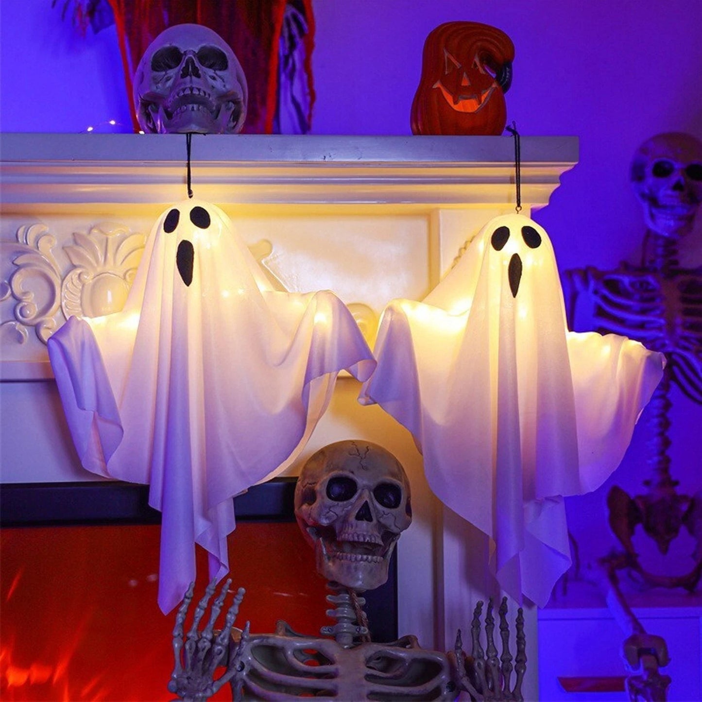 3X Halloween Decoration LED Light Ghost Outdoor Garden Party Home Hanging Props
