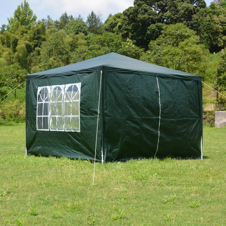 3x3m Waterproof Garden Outdoor PE Gazebo Marquee Canopy Party Tent