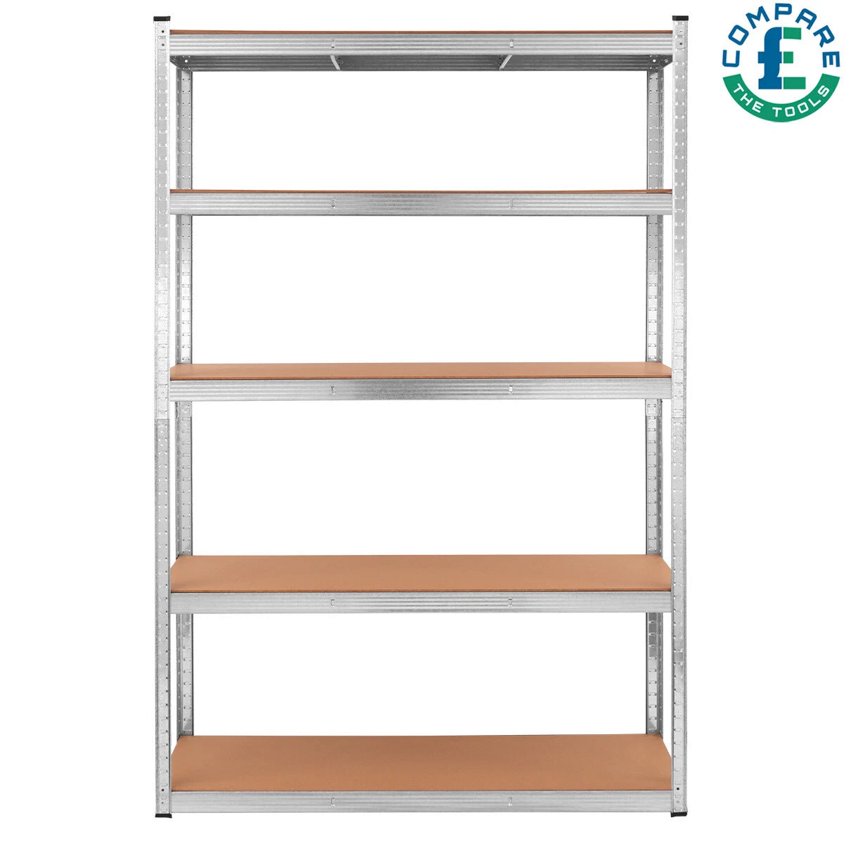 Boltless 5 Tier Racking Heavy Duty Garage Shelving Units 180x120x40