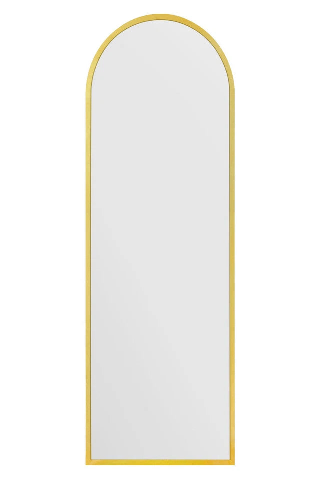 The Arcus New Extra Large Gold Framed Arched Mirror - 71" X 24" 180 x 60cm