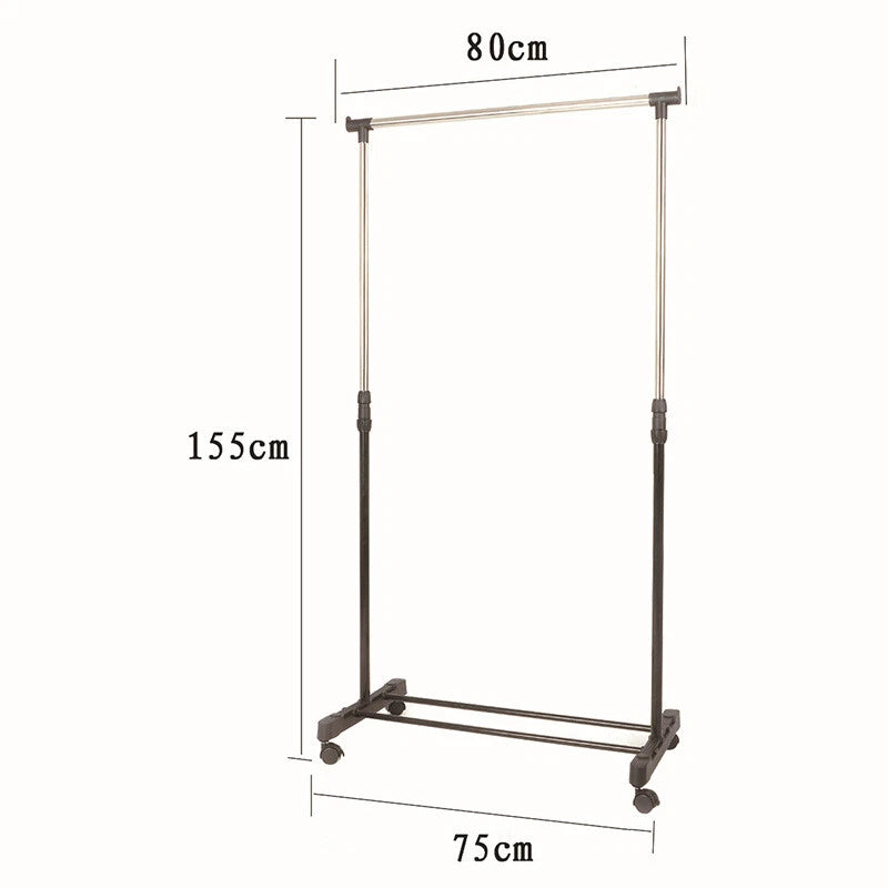 Metal Clothes Rail Storage Garment Shelf Hanging Display Stand Rack