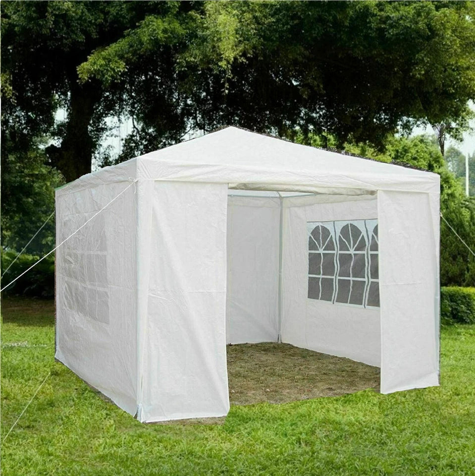 3x3m Gazebo With Sides Garden Marquee PE Awning Beach Tent
