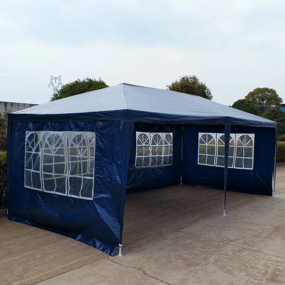 Gazebo Marquee Canopy Outdoor Patio Garden Wedding Party Tent | 4 side walls