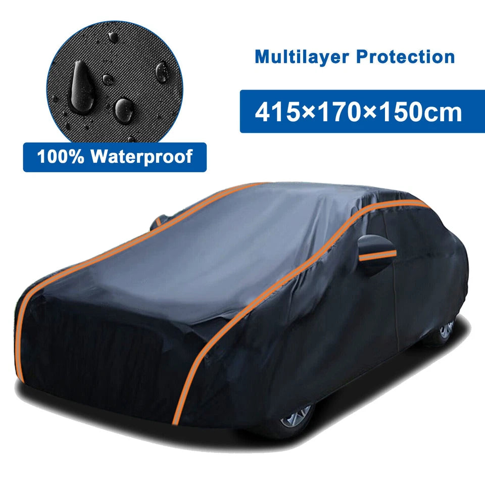 Waterproof 6 Layer Car Cover Heavy Duty Cotton Lined UV Protection