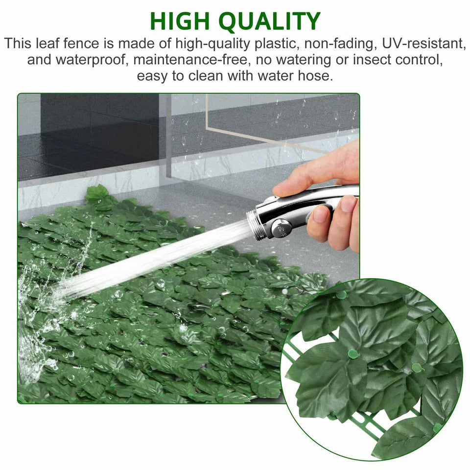 3M Artificial Garden Fence Hedge Ivy Leaf Wall Privacy Balcony Screening Trellis