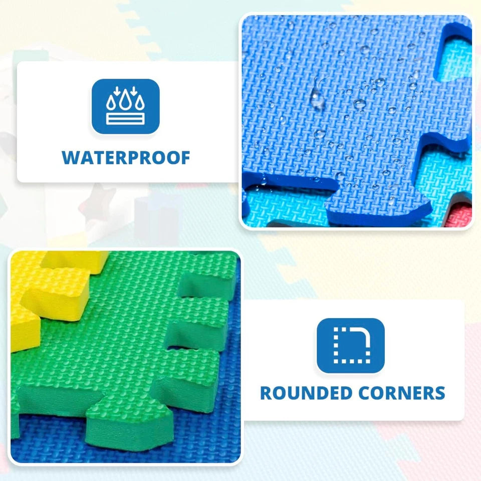 Large Eva Foam Mat Soft Floor Tiles Interlocking Play Kids Baby Mats Gym 30x30cm