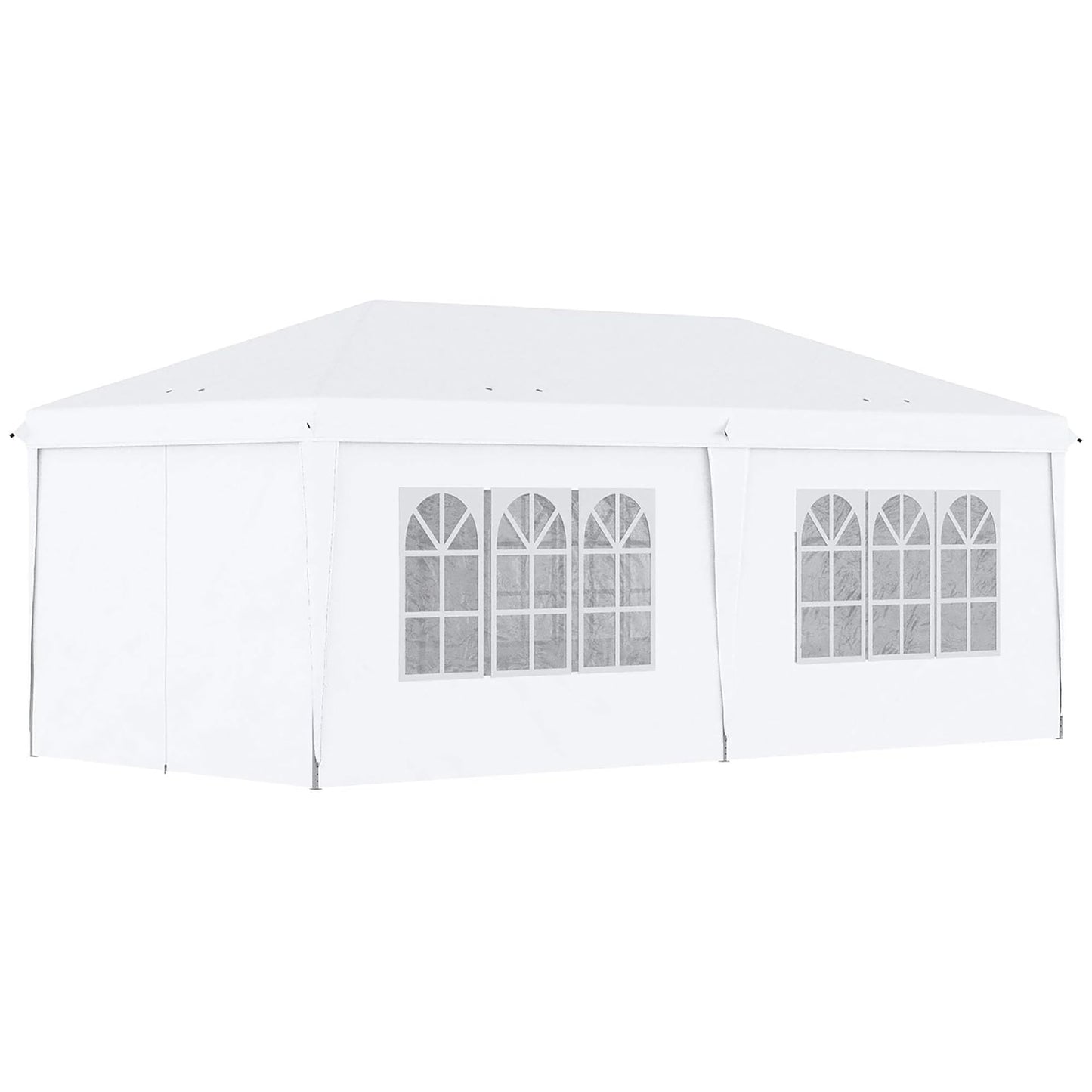 3x6m Popup Garden Heavy Duty Gazebo Marquee Party Tent Canopy with 6 Side Walls