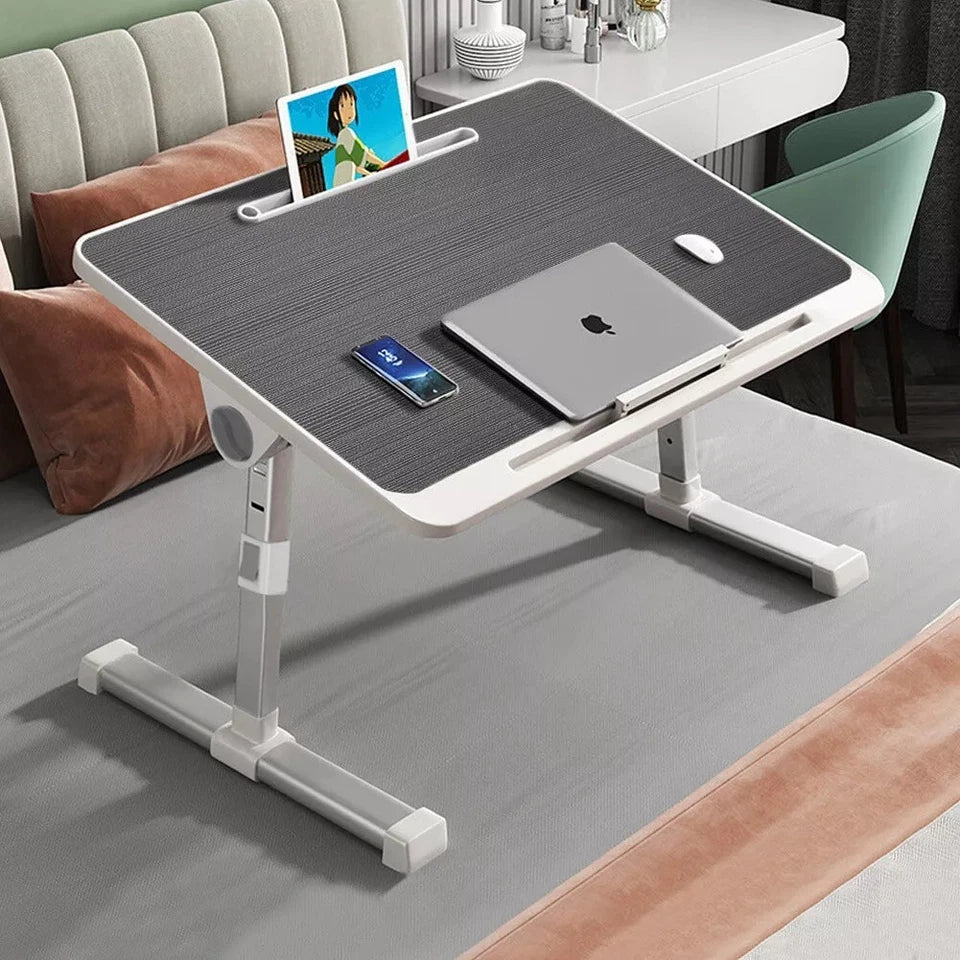 Folding Laptop Table Bed Tray Sofa Lap Desk Note book Stand Adjustable Height UK