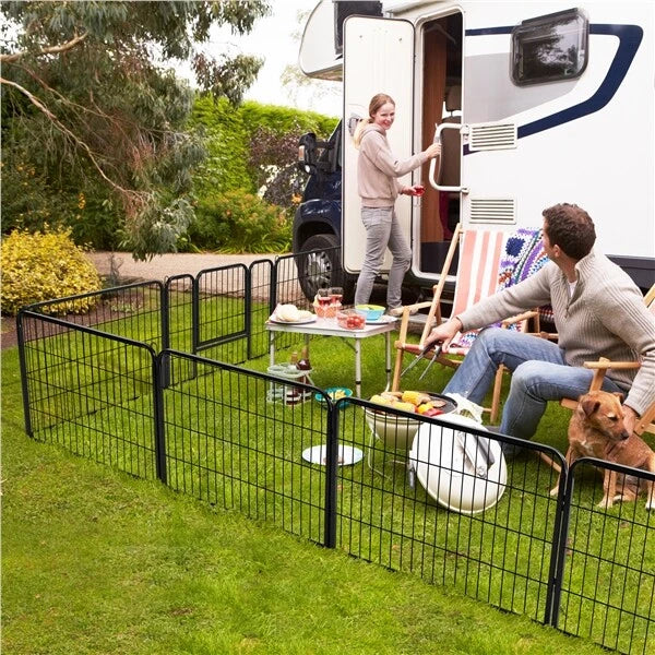6 Panel Pet Playpen Heavy Duty Puppy Dog Pen Cat Rabbit Fence Foldable 60cm High