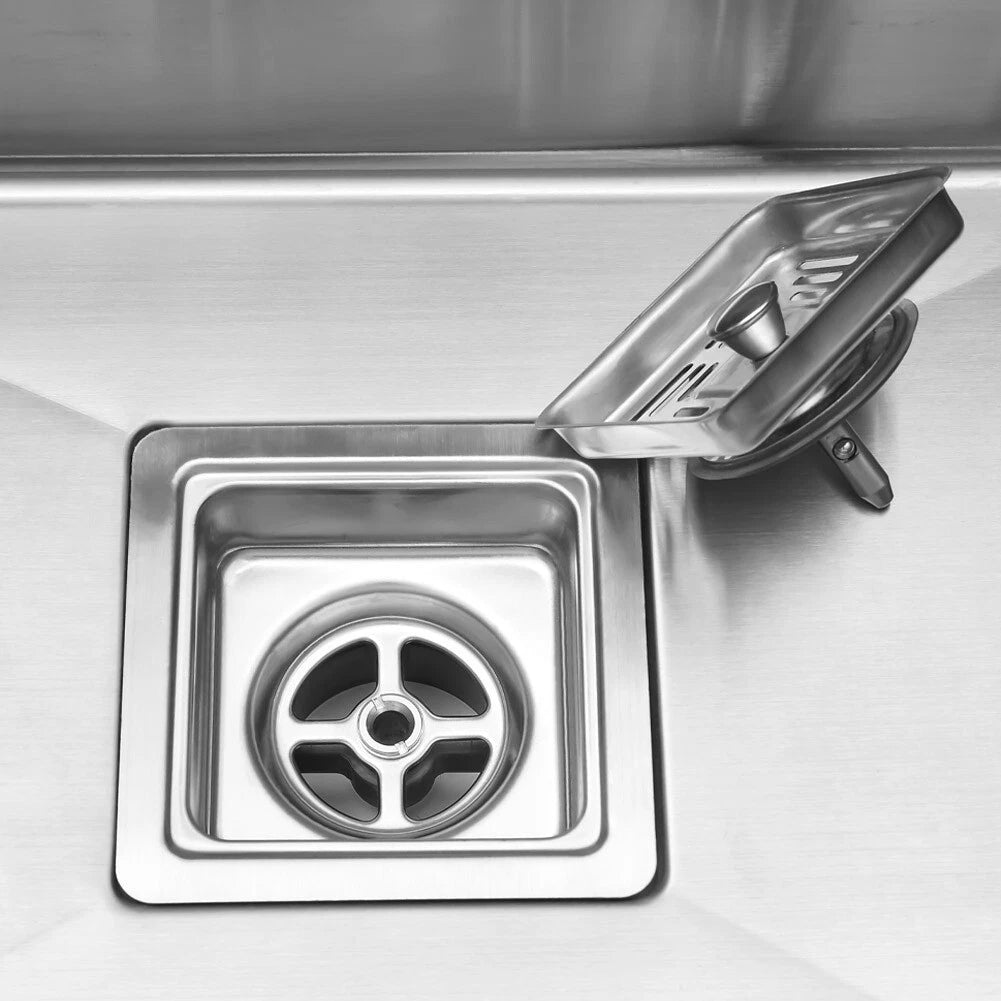 1.0 Bowl Stainless Steel Inset Kitchen Sink With Left Hand Drainer Free Waste