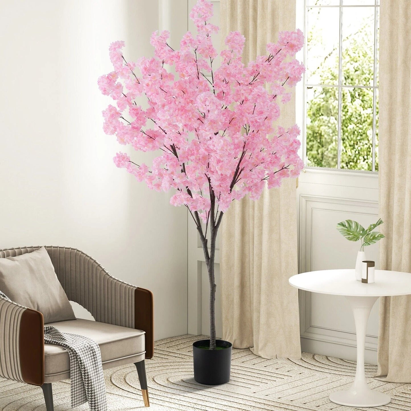 190cm Tall Artificial Cherry Blossom Tree Faux Floral Plant 1170 Flowers