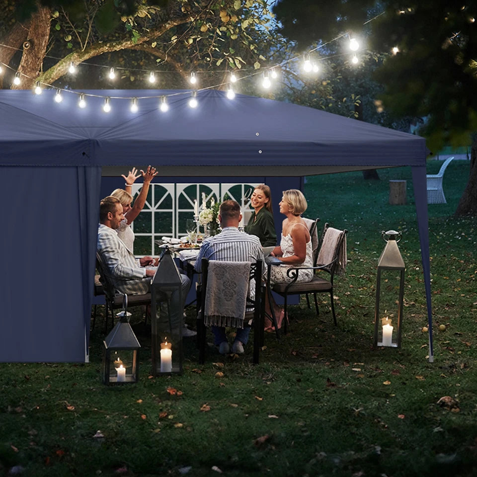 3x6M Pop Up Gazebo Outdoor Patio Party Event Heavy Duty Canopy w/ 6 WallSides UK