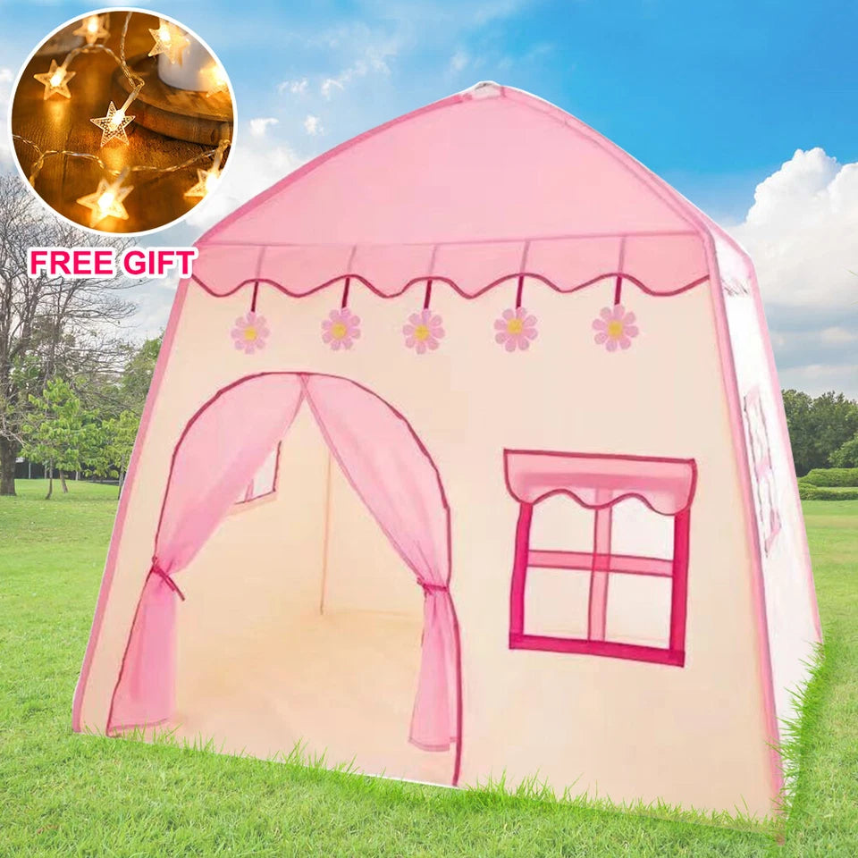 Kid Tent with Lights - Kids Play Tents Tents Pink Girls Toy House Gift