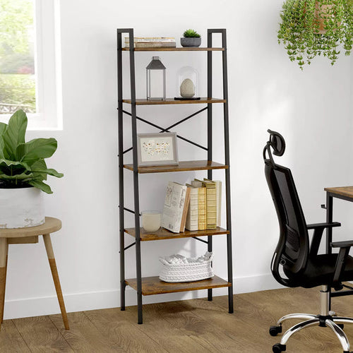 Ladder Shelf Bookcase Tier Display Storage Shelving Unit Stand Wall Rack