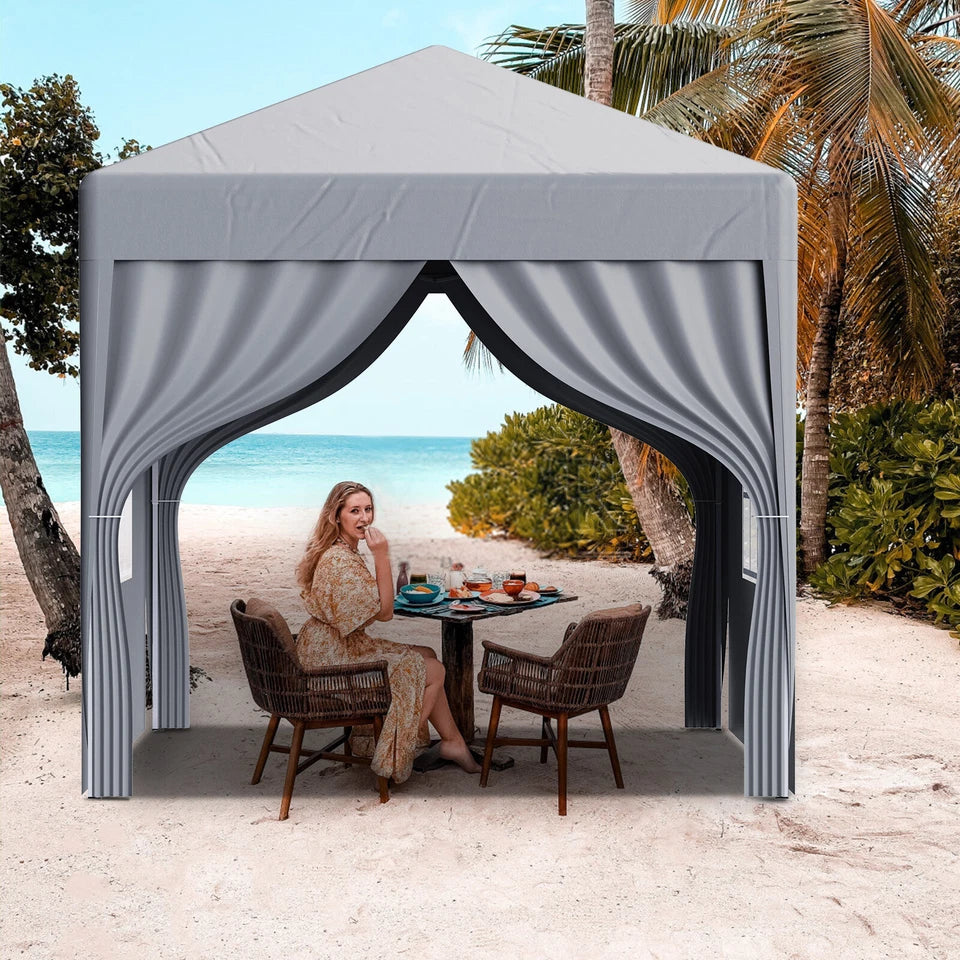 2X2M Pop-up Gazebo with 4 Sides Outdoor Garden Canopy Party Tent