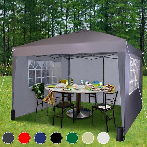 3x3m Pop up Heavy Duty Gazebo With Sides And Weight bags