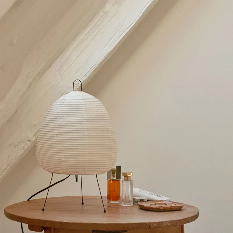 Japanese Design Paper Table Lamp Tripod Rice Paper Table UK Plug
