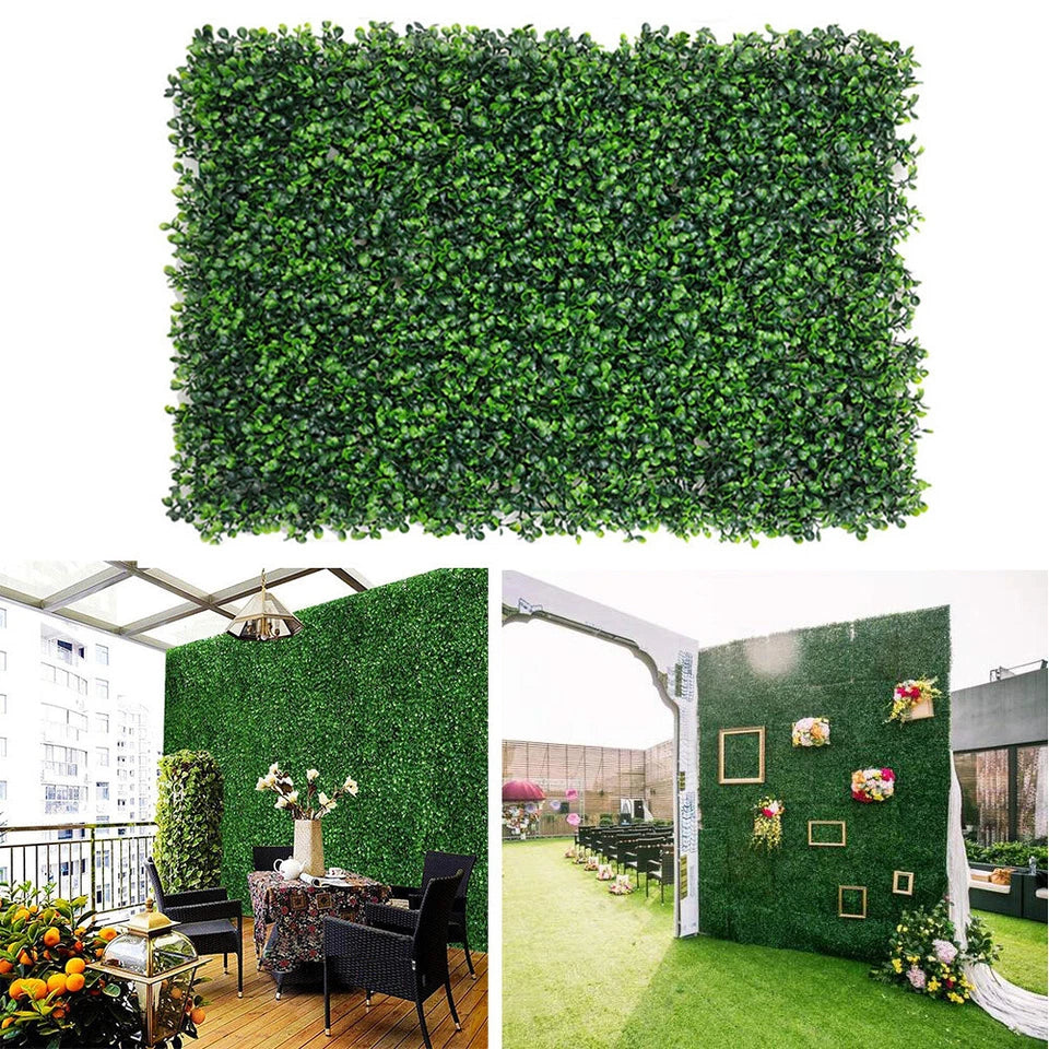 6X Artificial Plant Fence Greenery Wall Hedge Grass Mat Foliage Screen Panels UK