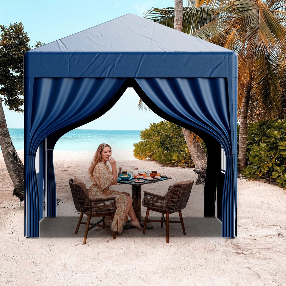 2X2M Pop-up Gazebo with 4 Sides Outdoor Garden Canopy Party Tent