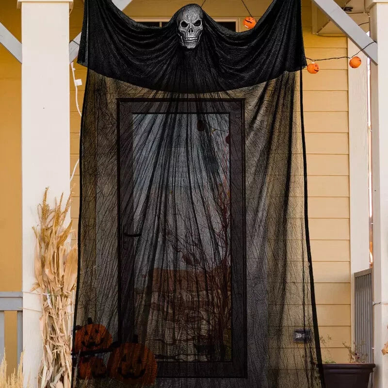 Hanging Ghost Skeleton Halloween Decor Spooky Outdoor Garden Decoration Props