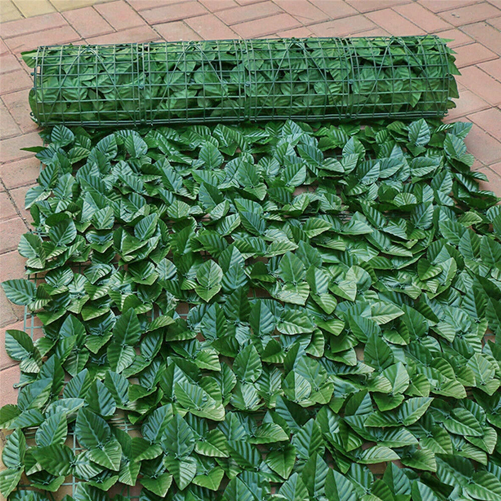 Artificial Hedge Fake Ivy Leaf Garden Fence Privacy Screening Roll Wall Panel 18x2m