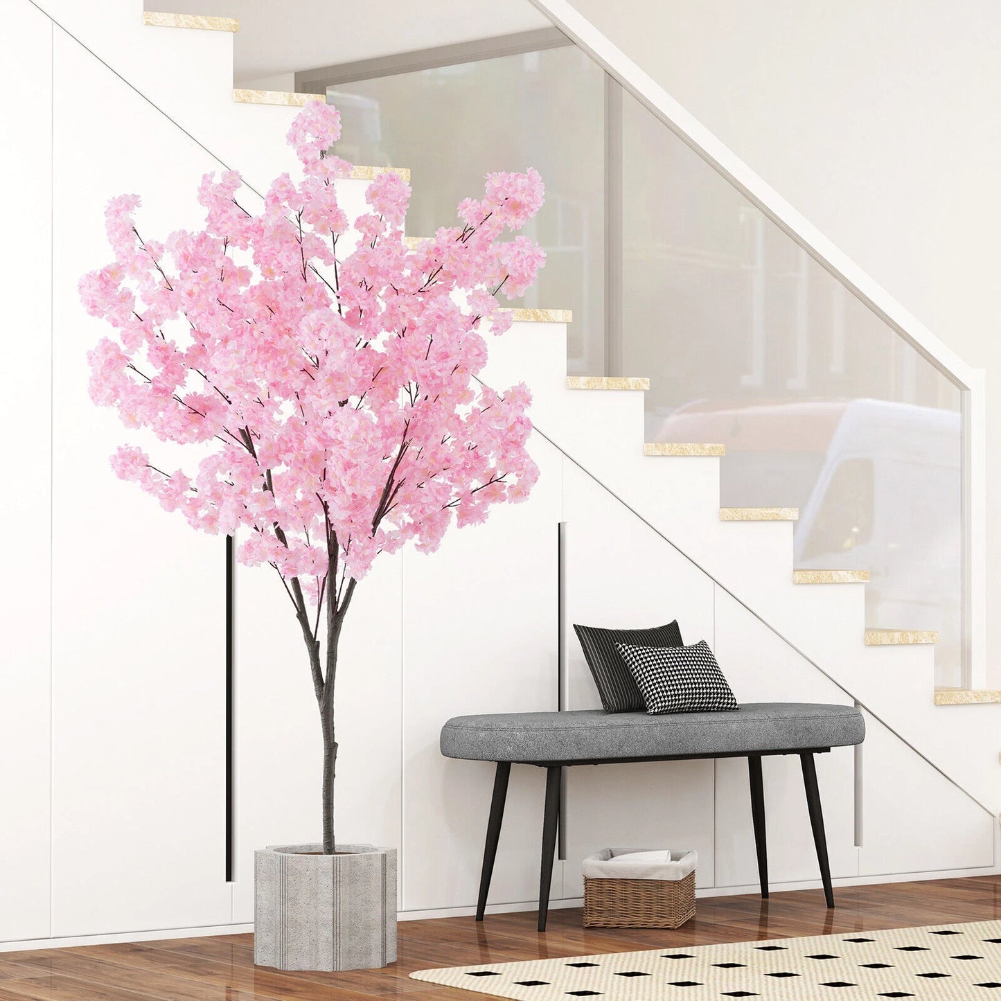 190cm Tall Artificial Cherry Blossom Tree Faux Floral Plant 1170 Flowers