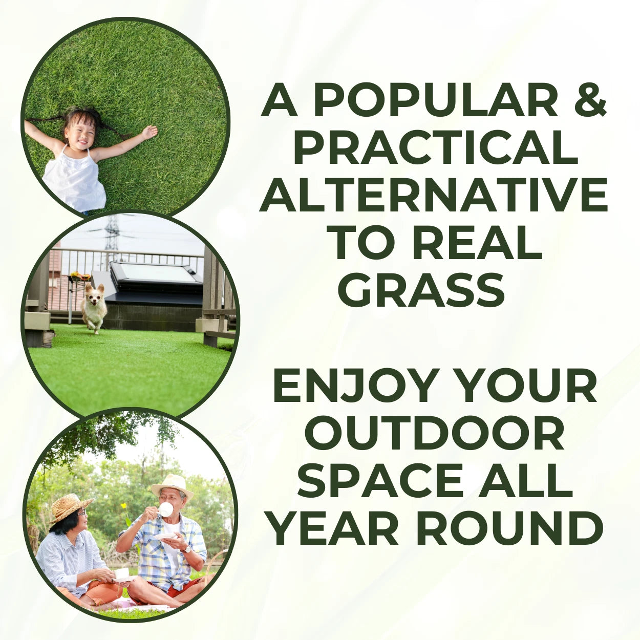 30mm Realistic Artificial Grass Natural Look Lawn Turf