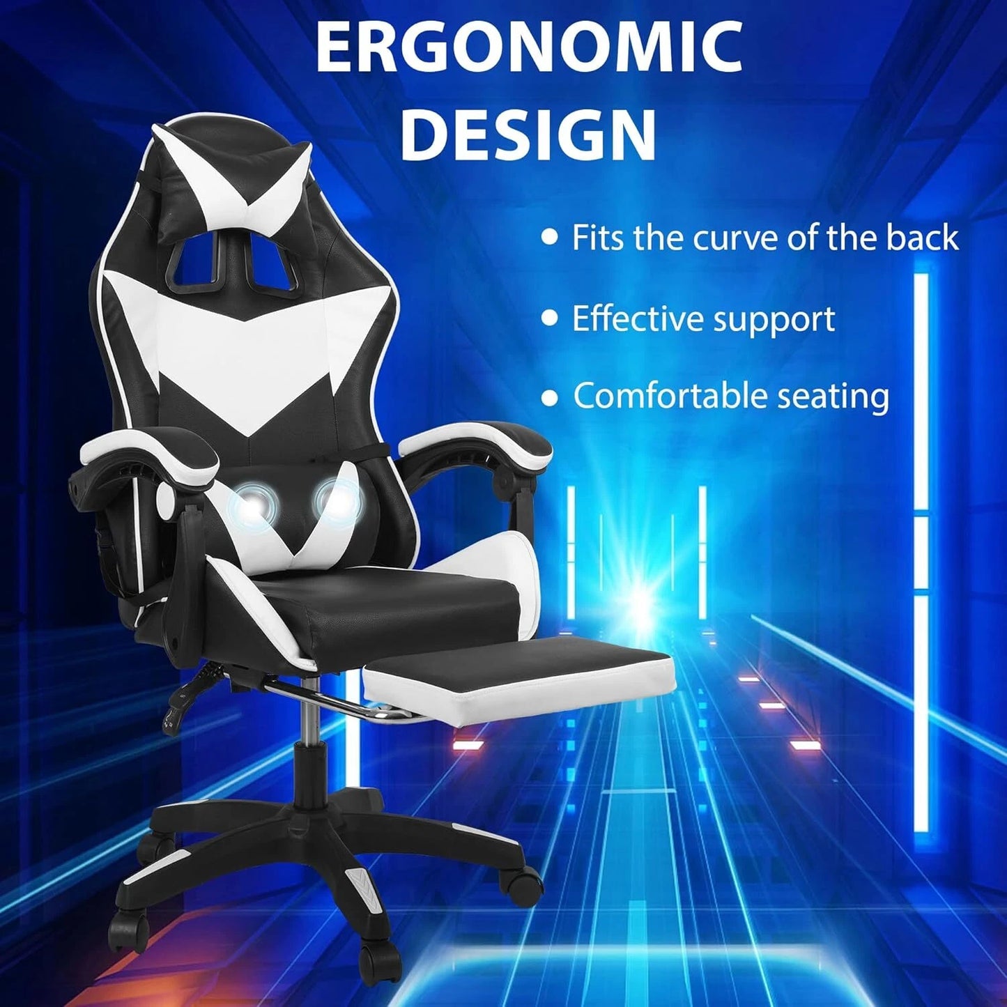 Ergonomic Gaming Chair Executive Office Computer Recliner Swivel Massage Chair