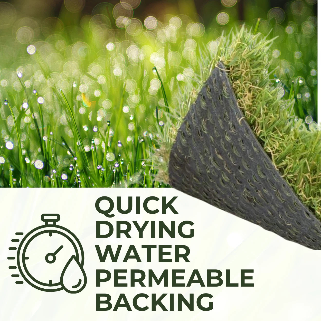 30mm Realistic Artificial Grass Natural Look Lawn Turf