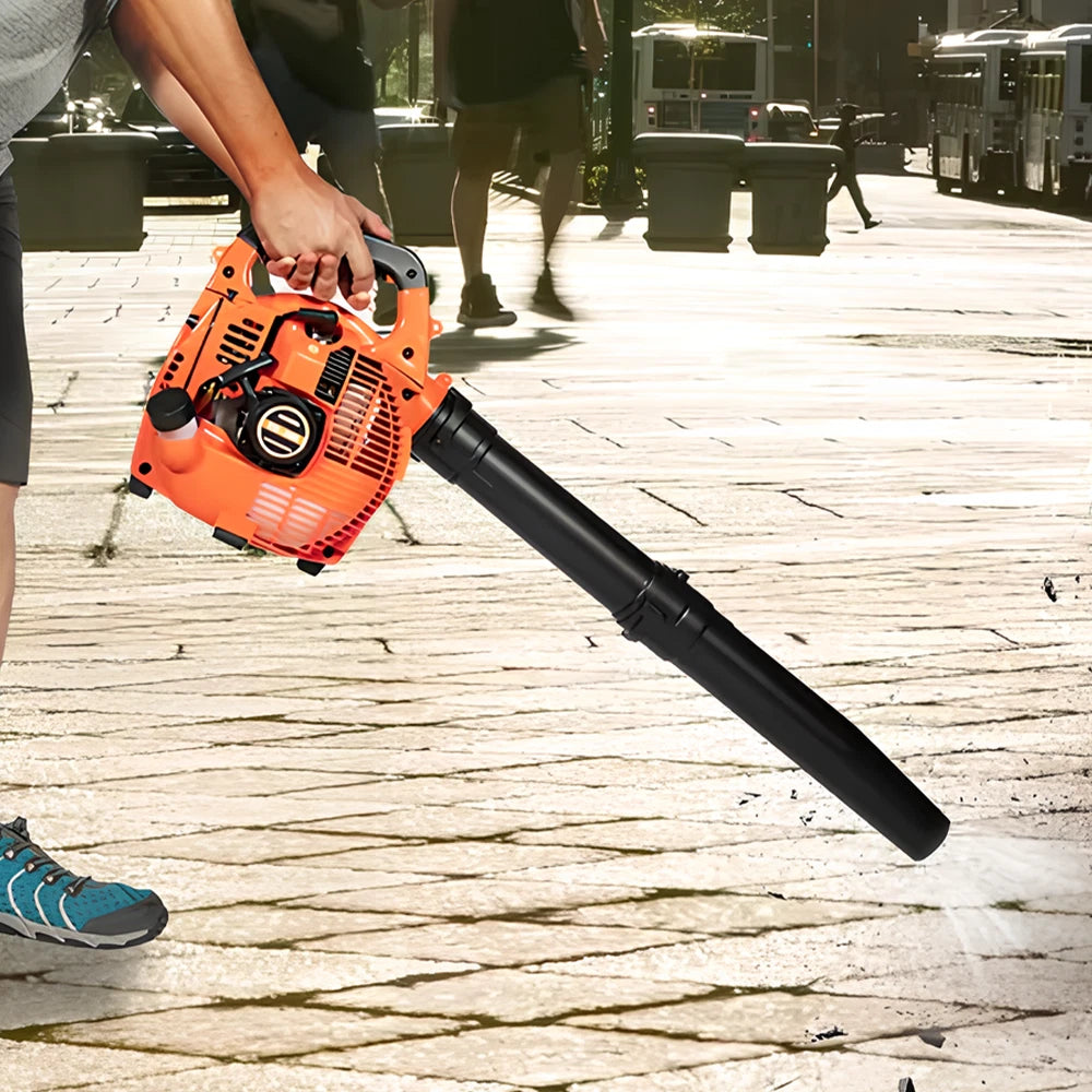 26cc Garden Yard Hand held Petrol Leaf Blower Powerful 2 Stroke Air Cooled Engine