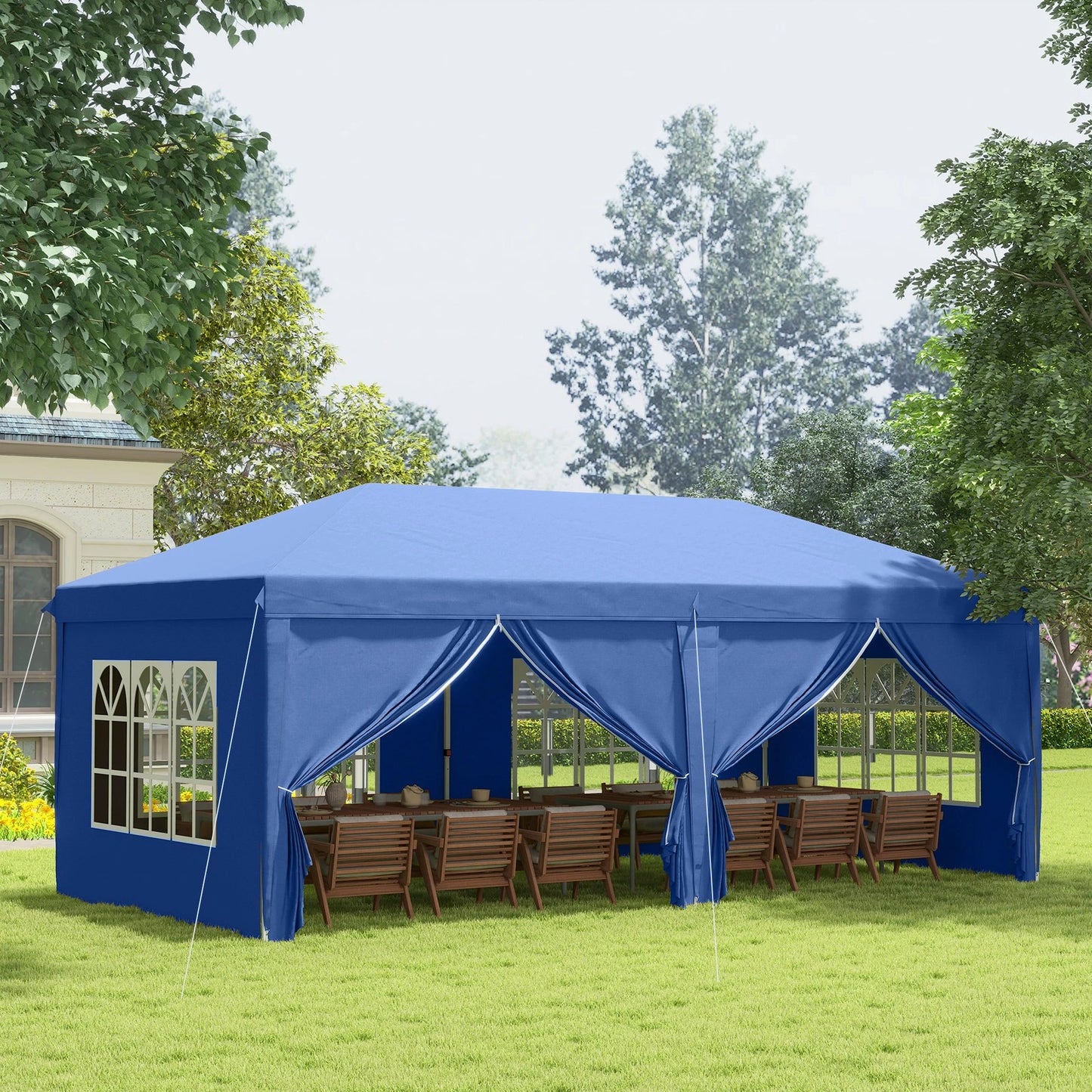 3x6m Garden Heavy Duty Pop Up Gazebo Marquee Party Tent Wedding Canopy New