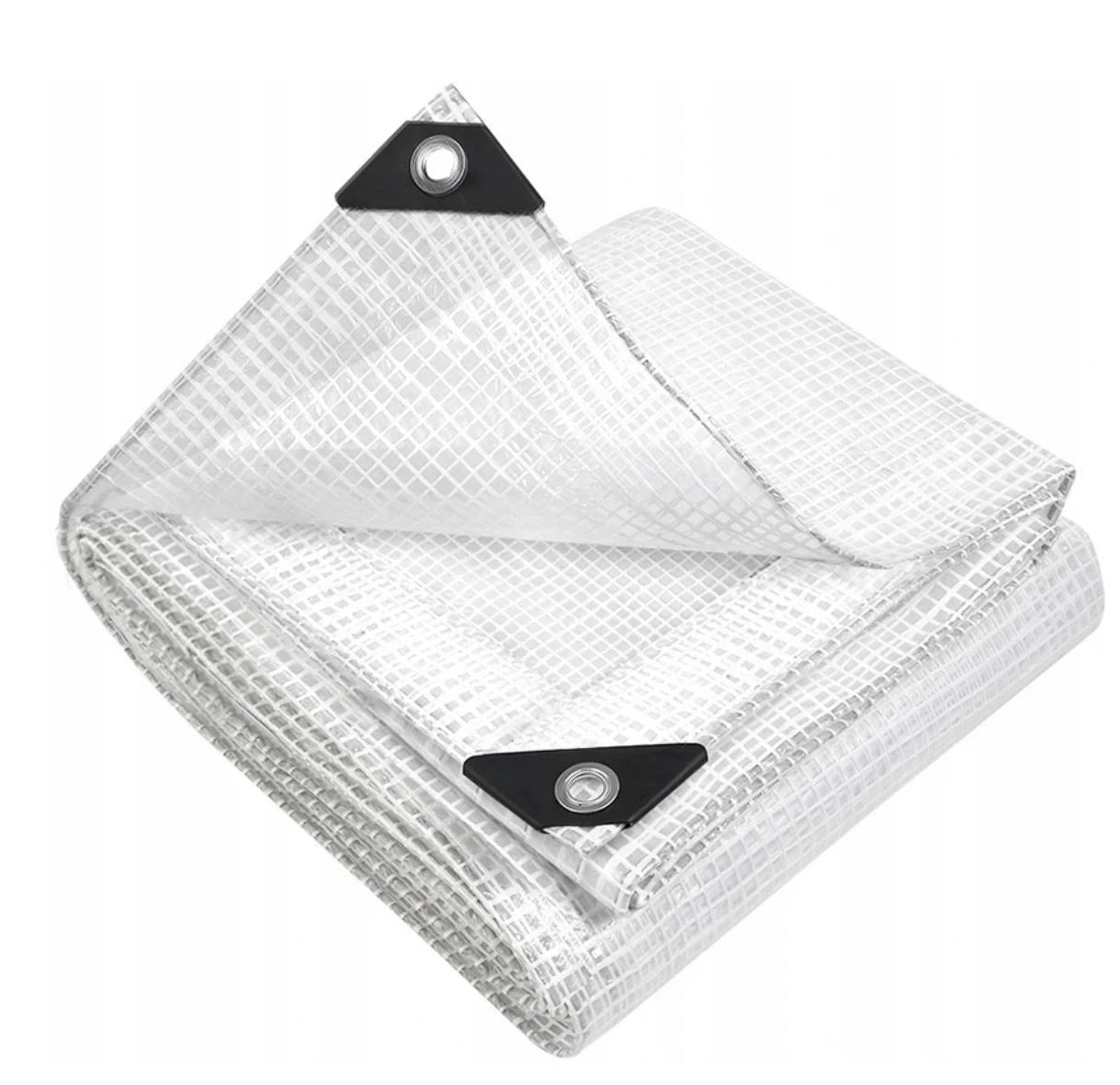 Heavy-Duty Waterproof Mesh Reinforced Transparent Polyethylene Sheeting Clear Tarpaulin Multipurpose