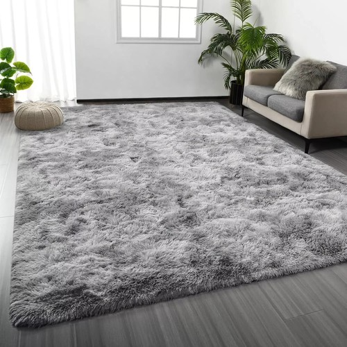 Fluffy Rugs Large Shaggy Rug Bedroom Living Room Anti Slip Soft Carpet
