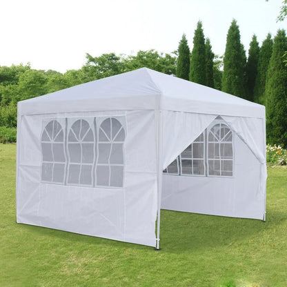 3x3M Heavy Duty Gazebo Marquee Popup Waterproof Garden Party Tent 4 WallSides