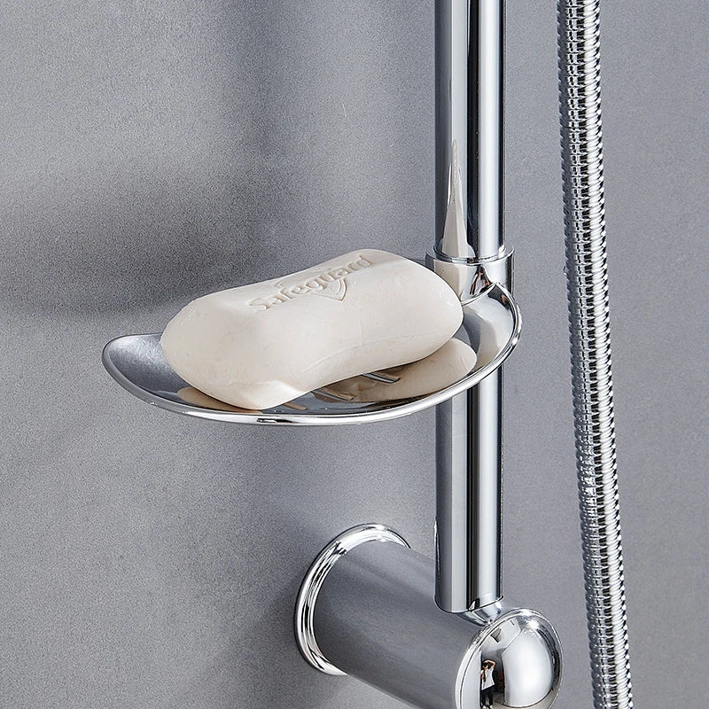 Shower Kit Twin Head 2 Mixer Shower Heads Rail Hose Riser Square Bathroom Set