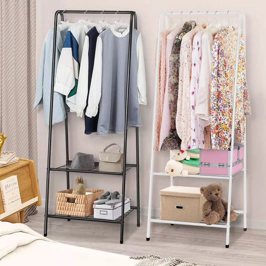 Metal Clothes Rail Hanging Rack Garment Display Stand Storage Shelf