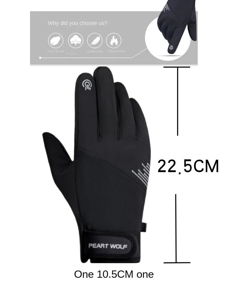Winter Warm Gloves Thermal Touch Screen Thermal Waterproof Gloves For Cycling